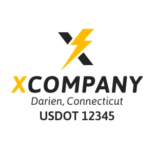 Company Name Truck Door Decal (USDOT), 2 Pack