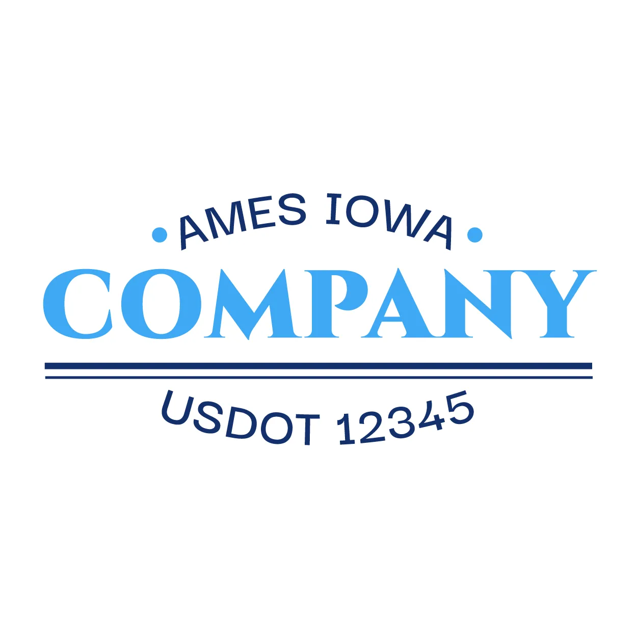 Company Name Truck Door Decal (USDOT), 2 Pack