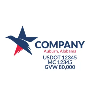 Company Name Truck Door Decal (USDOT), 2 Pack