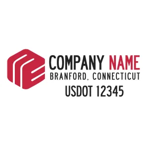 Company Name Truck Door Decal (USDOT), 2 Pack