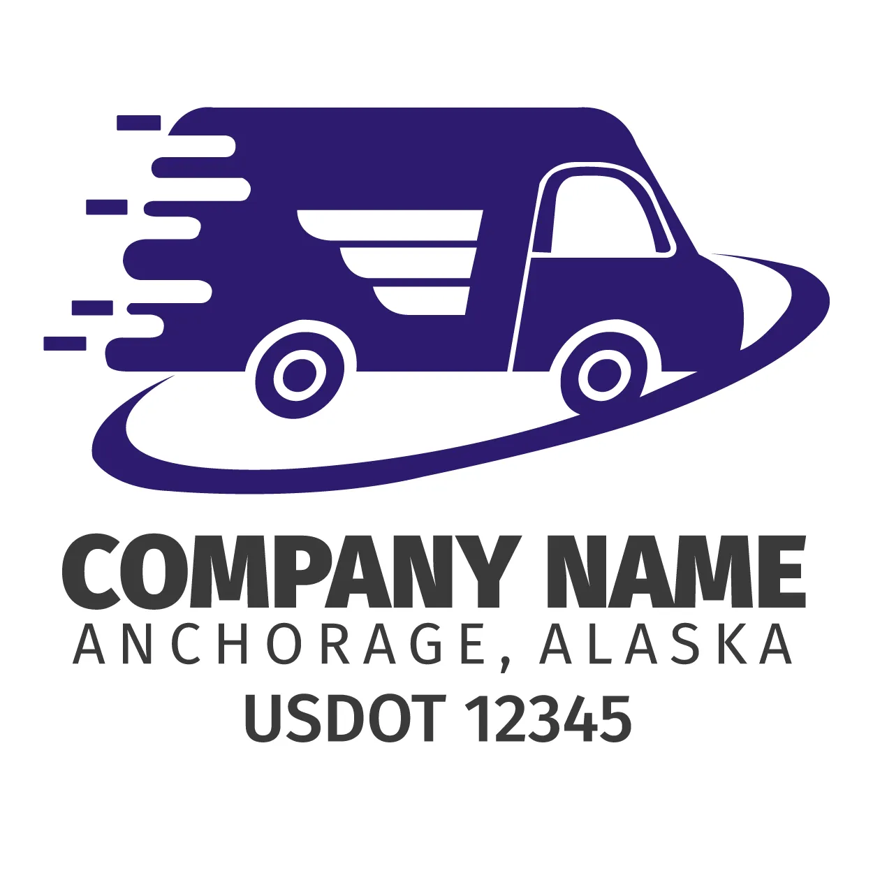 Company Name Truck Door Decal (USDOT), 2 Pack