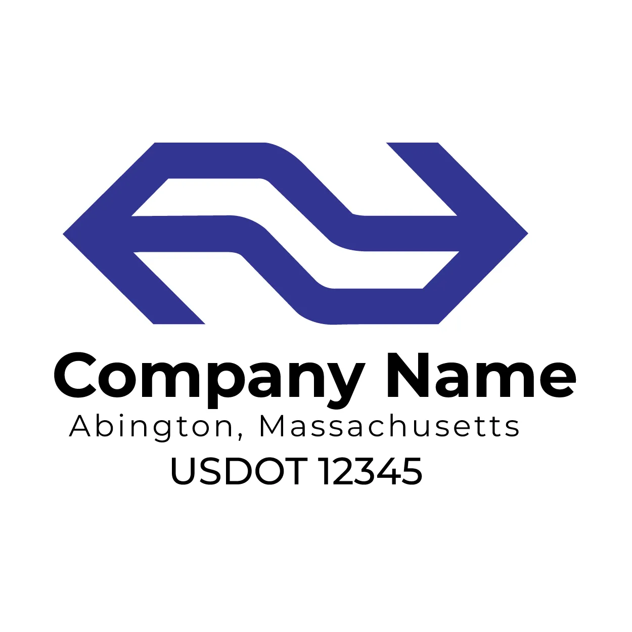 Company Name Truck Door Decal (USDOT), 2 Pack