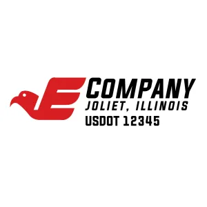 Company Name Truck Door Decal (USDOT), 2 Pack