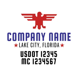 Company Name Truck Door Decal (USDOT), 2 Pack