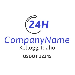 Company Name Truck Door Decal (USDOT), 2 Pack