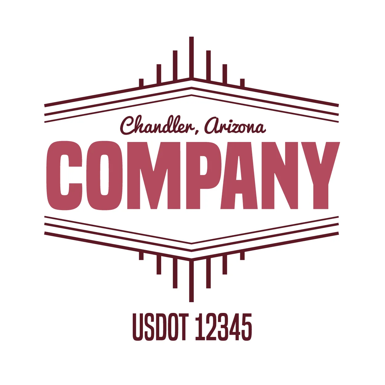 Company Name Truck Door Decal (USDOT), 2 Pack