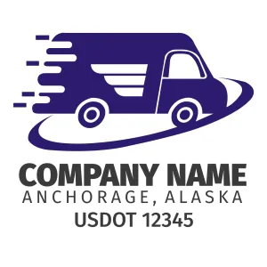 Company Name Truck Door Decal (USDOT), 2 Pack