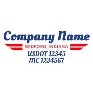 Company Name Truck Door Decal (USDOT), 2 Pack