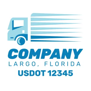 Company Name Truck Door Decal (USDOT), 2 Pack