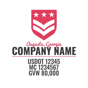 Company Name Truck Door Decal (USDOT), 2 Pack