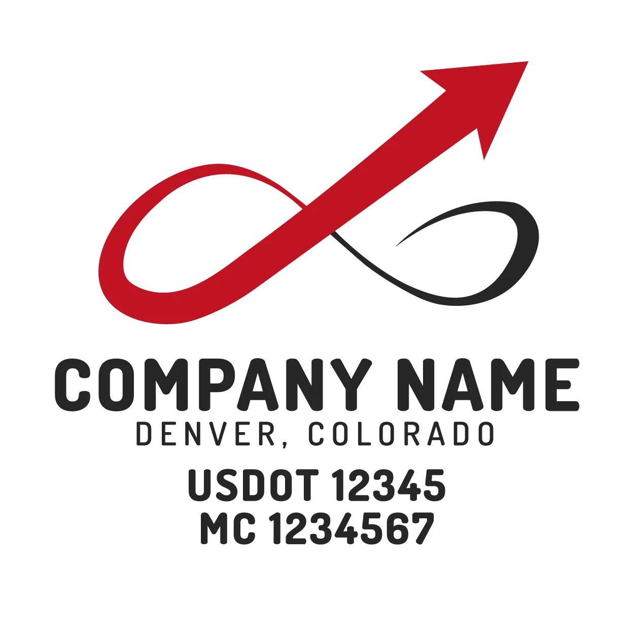 Company Name Truck Door Decal (USDOT), 2 Pack