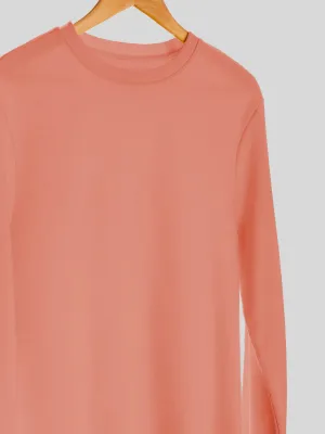 Coral Peach Plain Sweatshirt