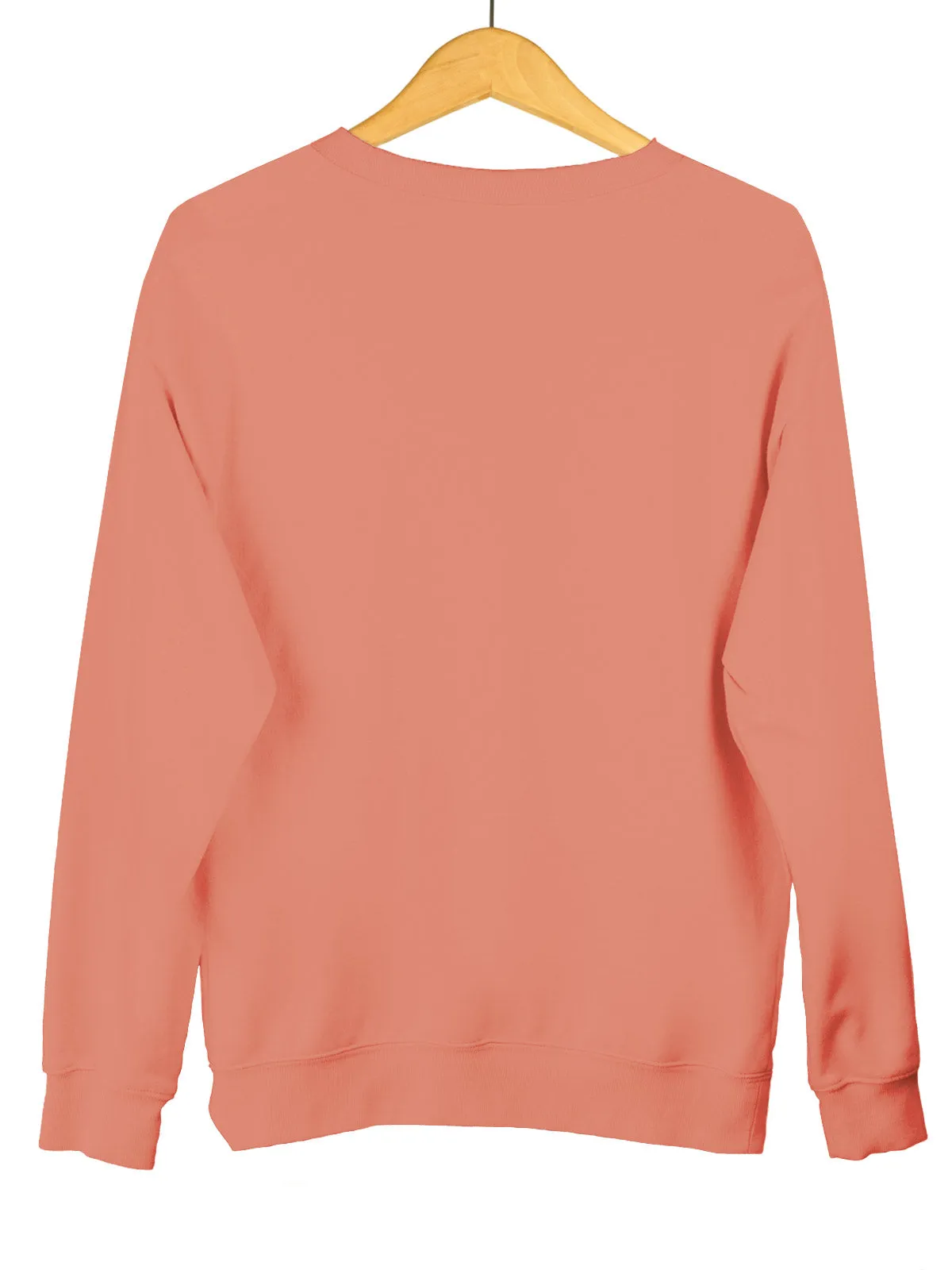 Coral Peach Plain Sweatshirt