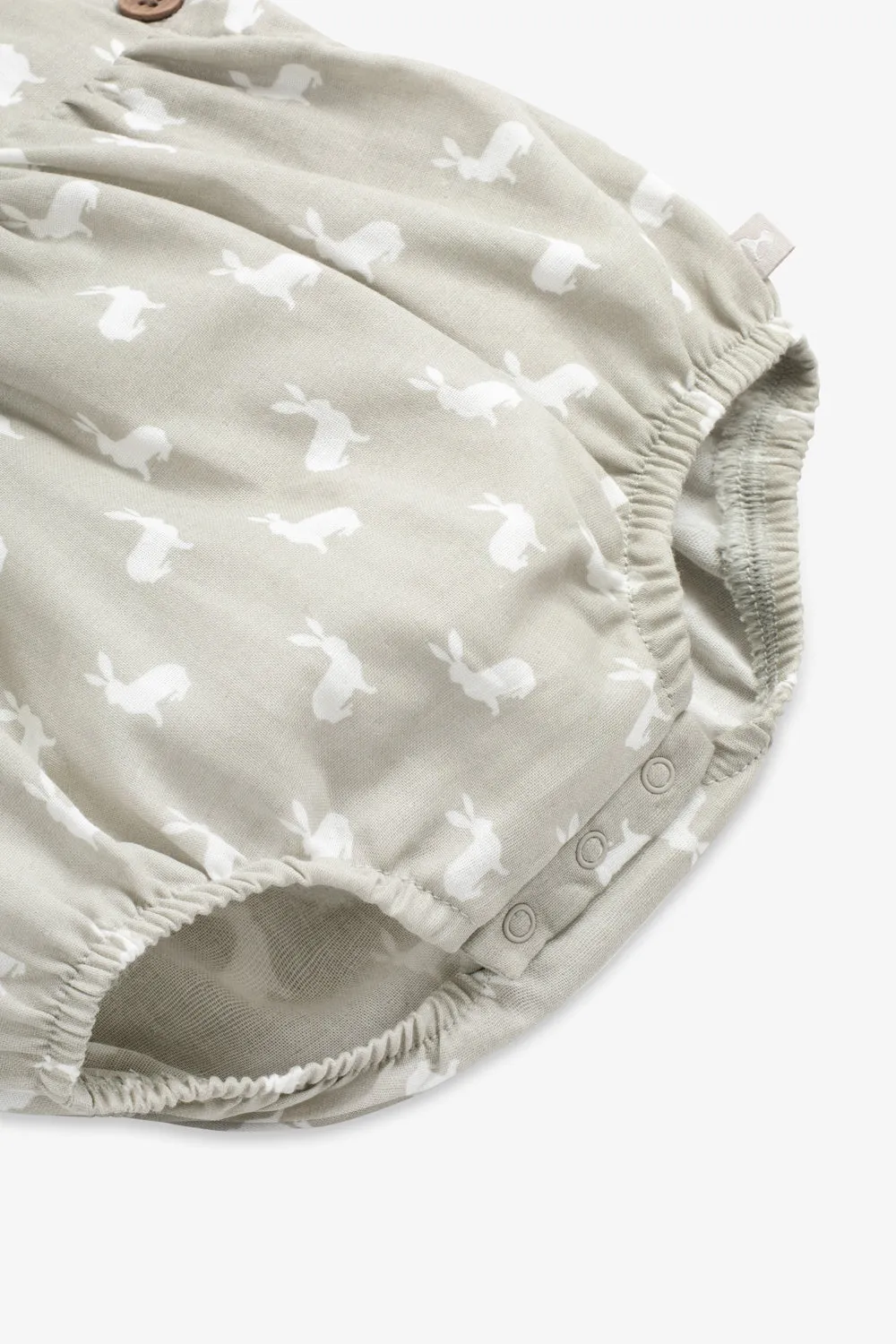Cotton Shorty Dungaree/Body, fawn hare print