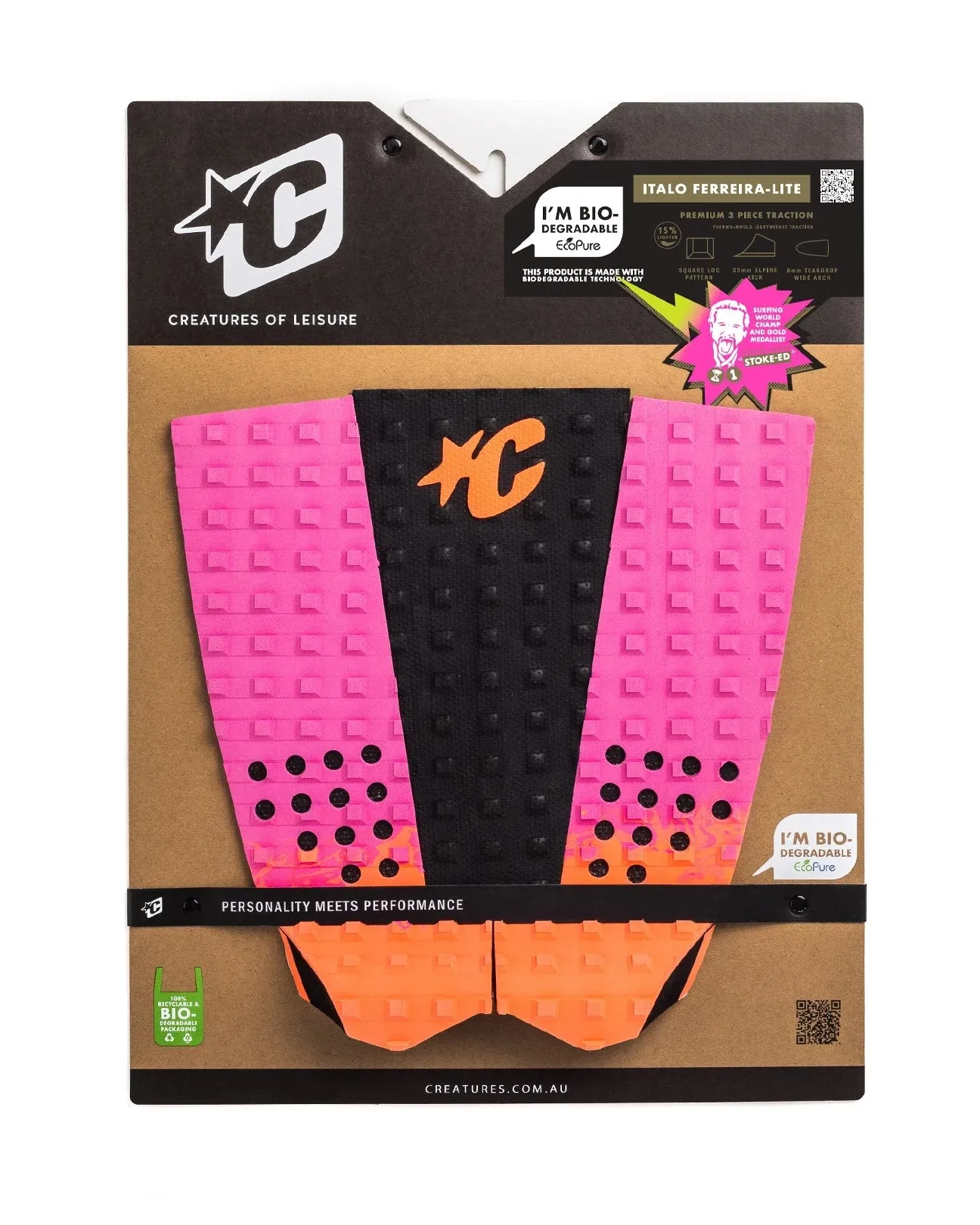 CREATURES OF LEISURE ITALO FERREIRA FLURO RED LITE GRIP