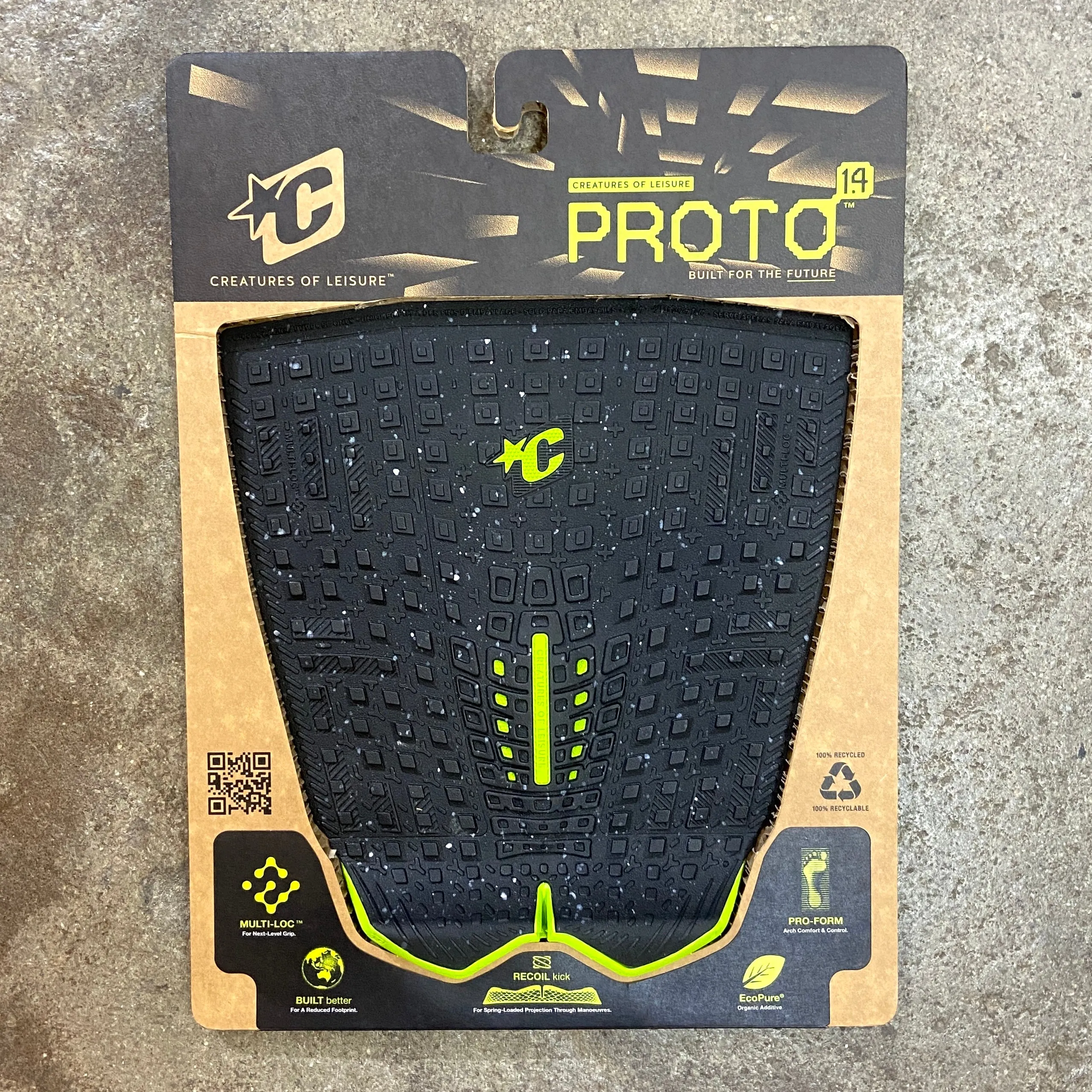 CREATURES OF LEISURE   PROTO™1.4 ECO BLACK SPECKLE LIME