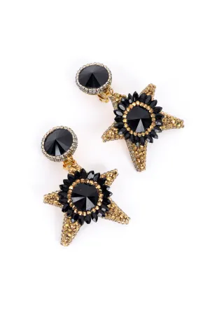 Crystal Rhinestone Star Drop Earrings