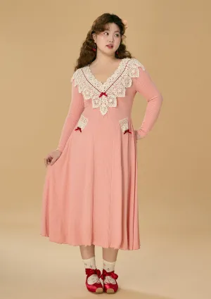 Curve & Plus Cranberry Frosting Knit Dress