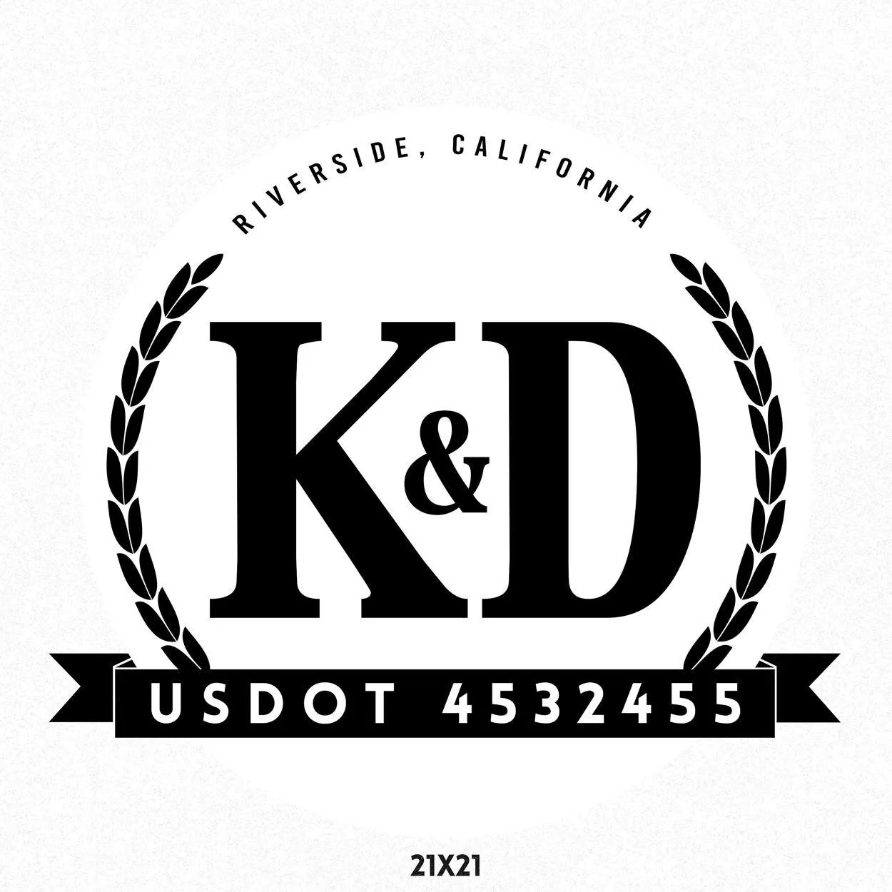 Custom Company Name Truck Decal, USDOT, 2 Pack