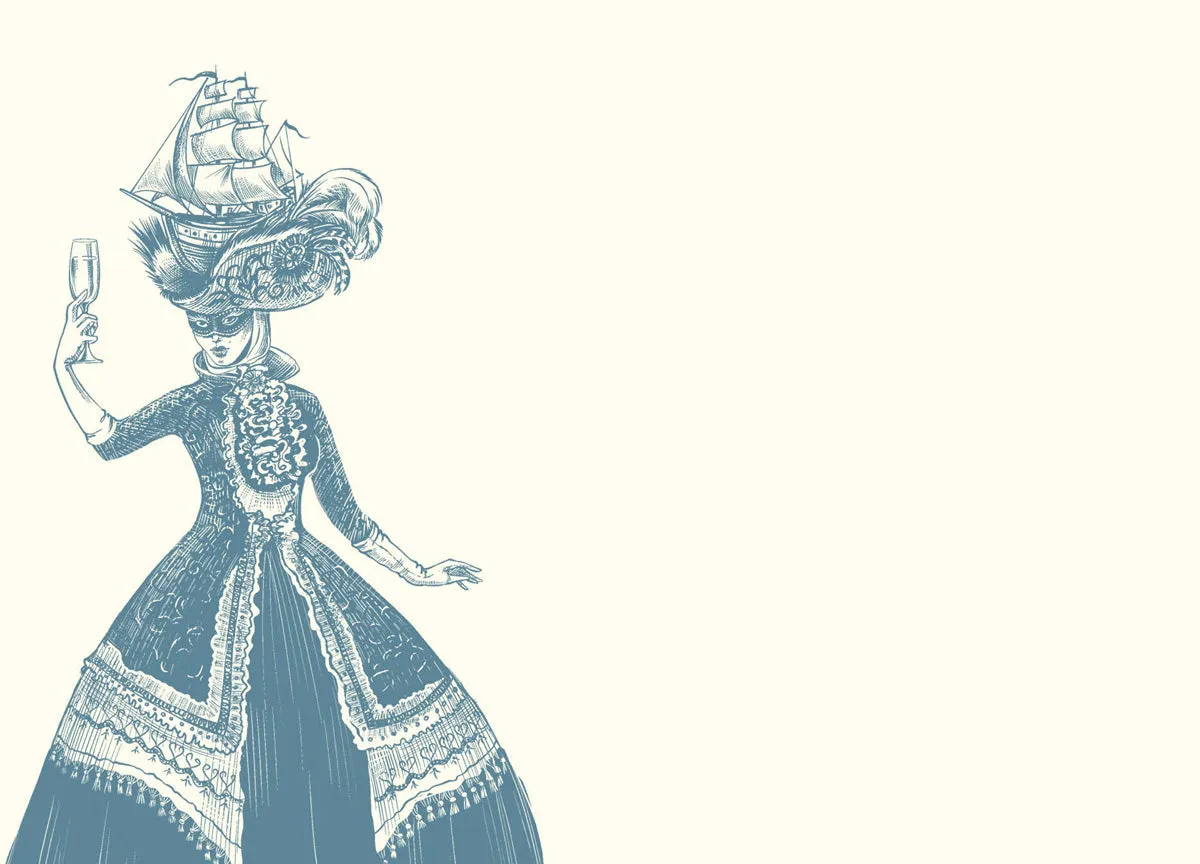 Customizable Carnival Masked Lady A6 Notes