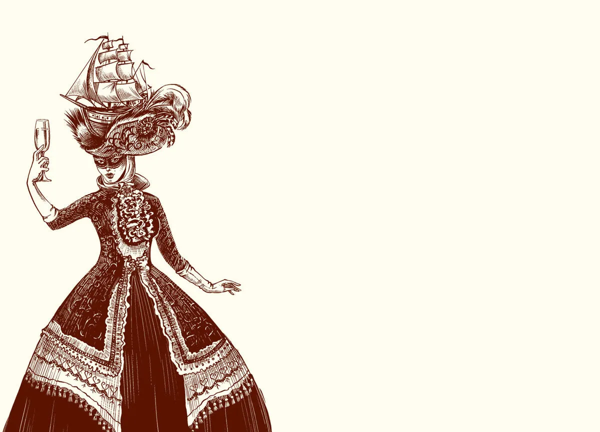 Customizable Carnival Masked Lady A6 Notes