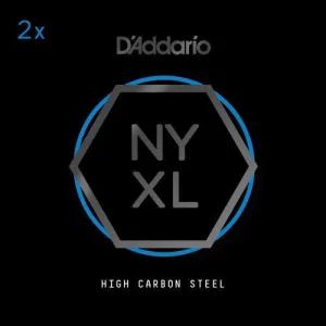 D'Addario NYXL Plain Steel Electric Guitar Single String - 0.0105, 2 Pack