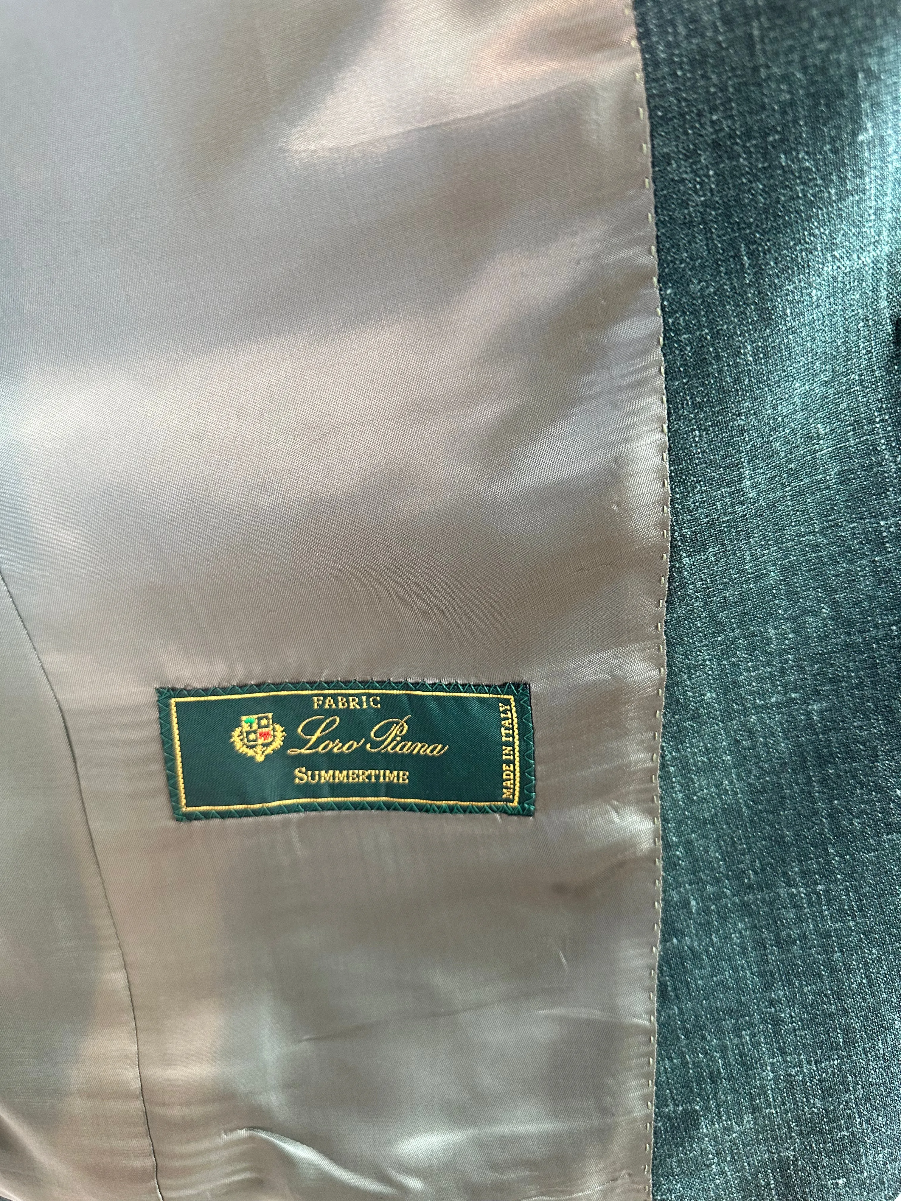 Dark Green Linen Blend Luxury Suit