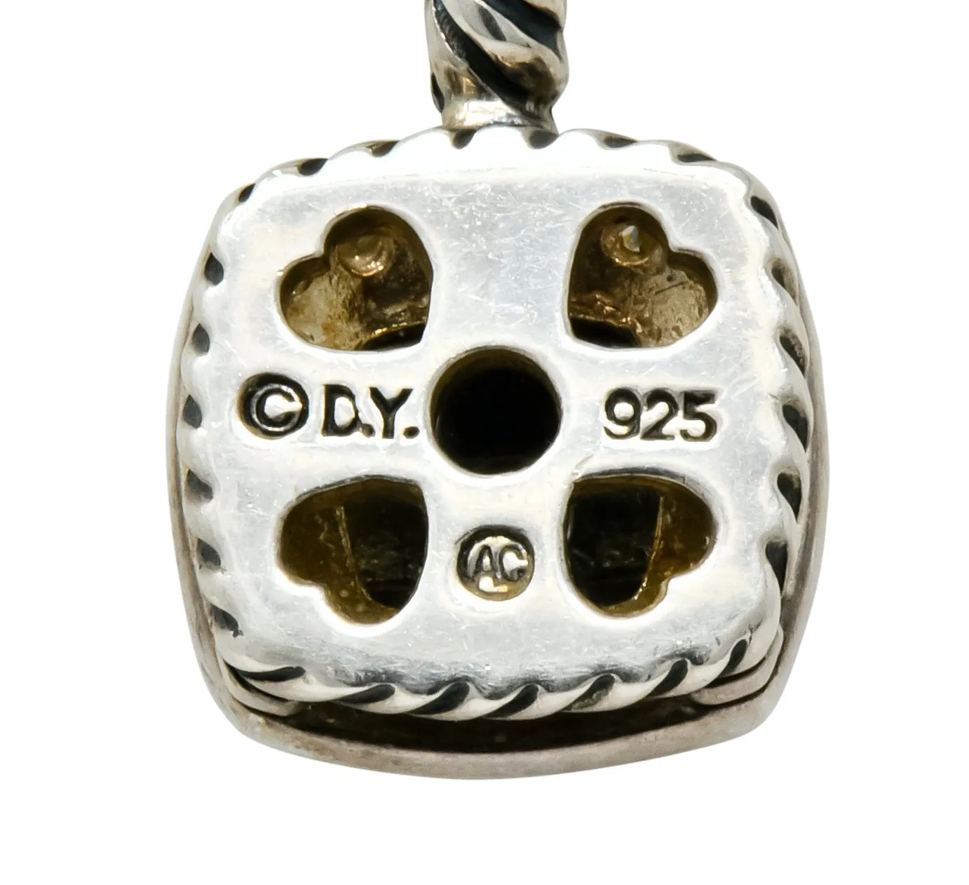 David Yurman Hematite Diamond Sterling Silver Petite Albion Pendant Necklace
