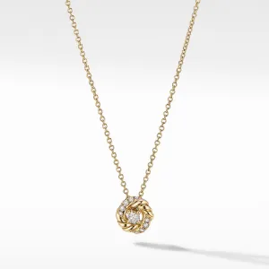 David Yurman Petite Infinity 18k Gold Diamond Necklace