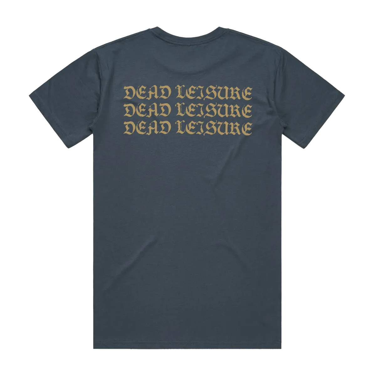 DEAD LEISURE SKULL LOGO TEE - PETROL BLUE