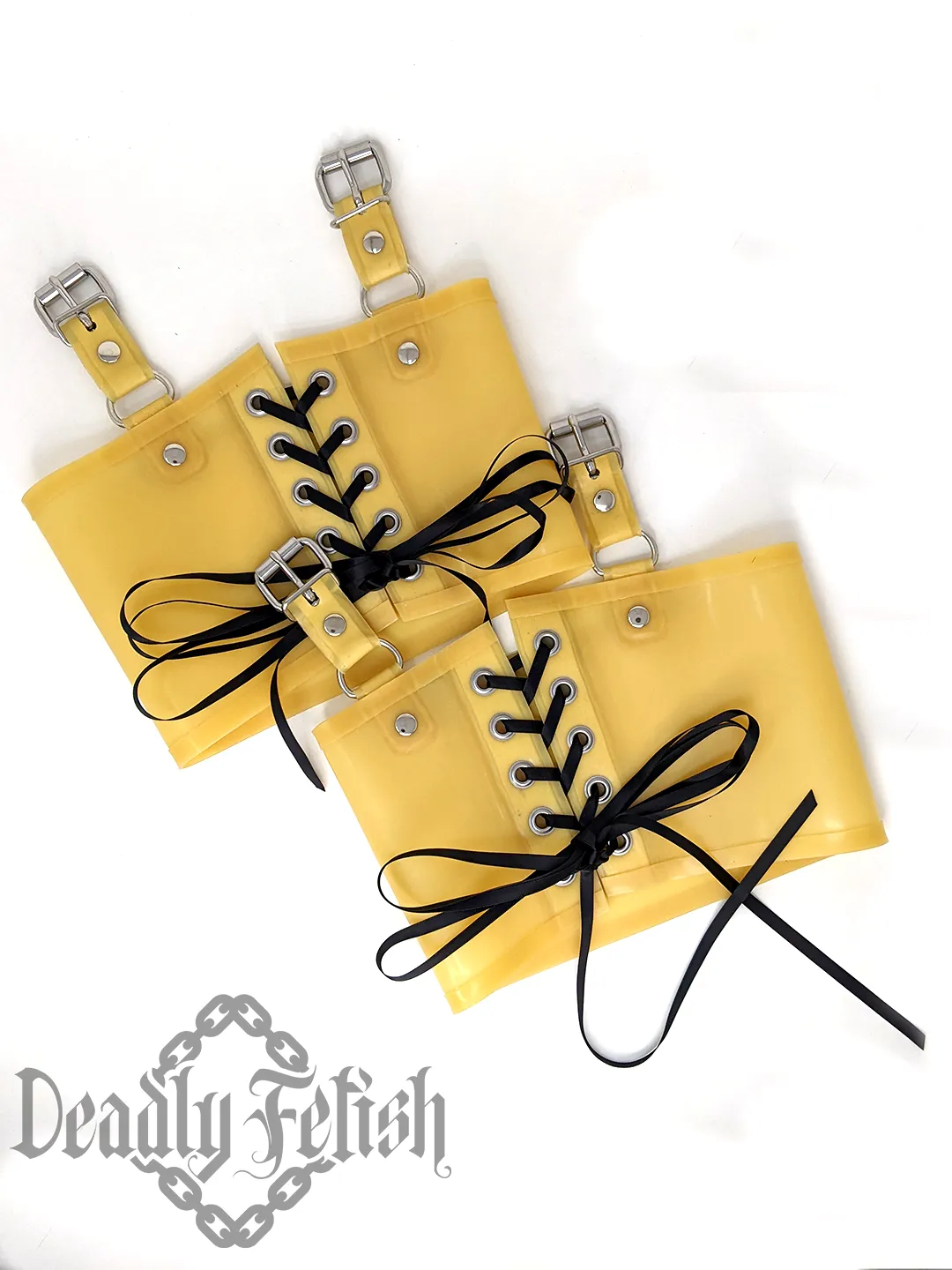 Deadly Fetish Latex: Harness Addition #04 Side Laced Leg Braces