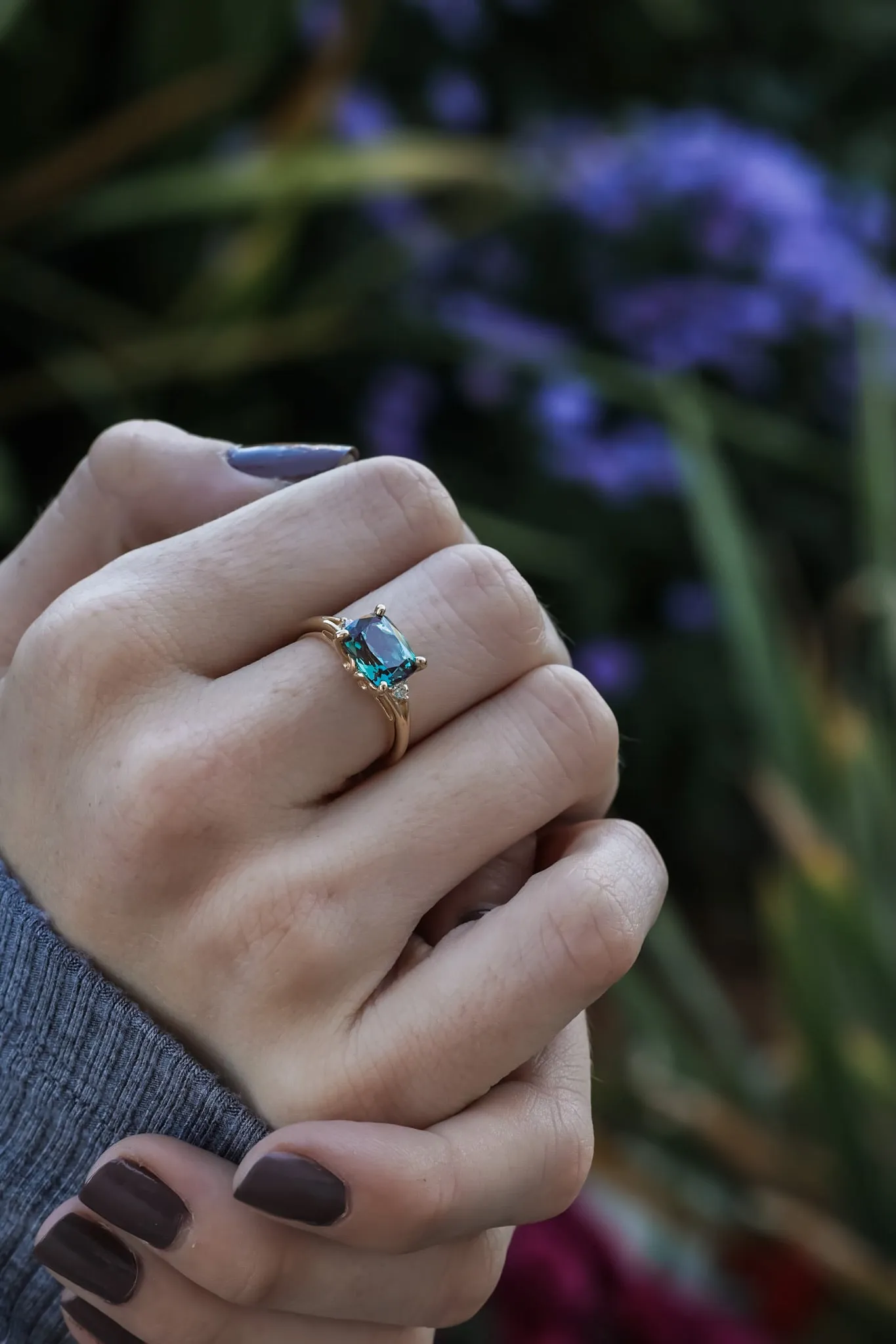 Deep Waters Alexandrite Ring in Yellow Gold