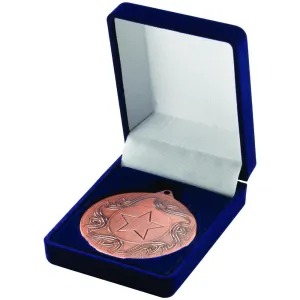 Deluxe Blue Medal Box - (40/50mm Recess) 3in