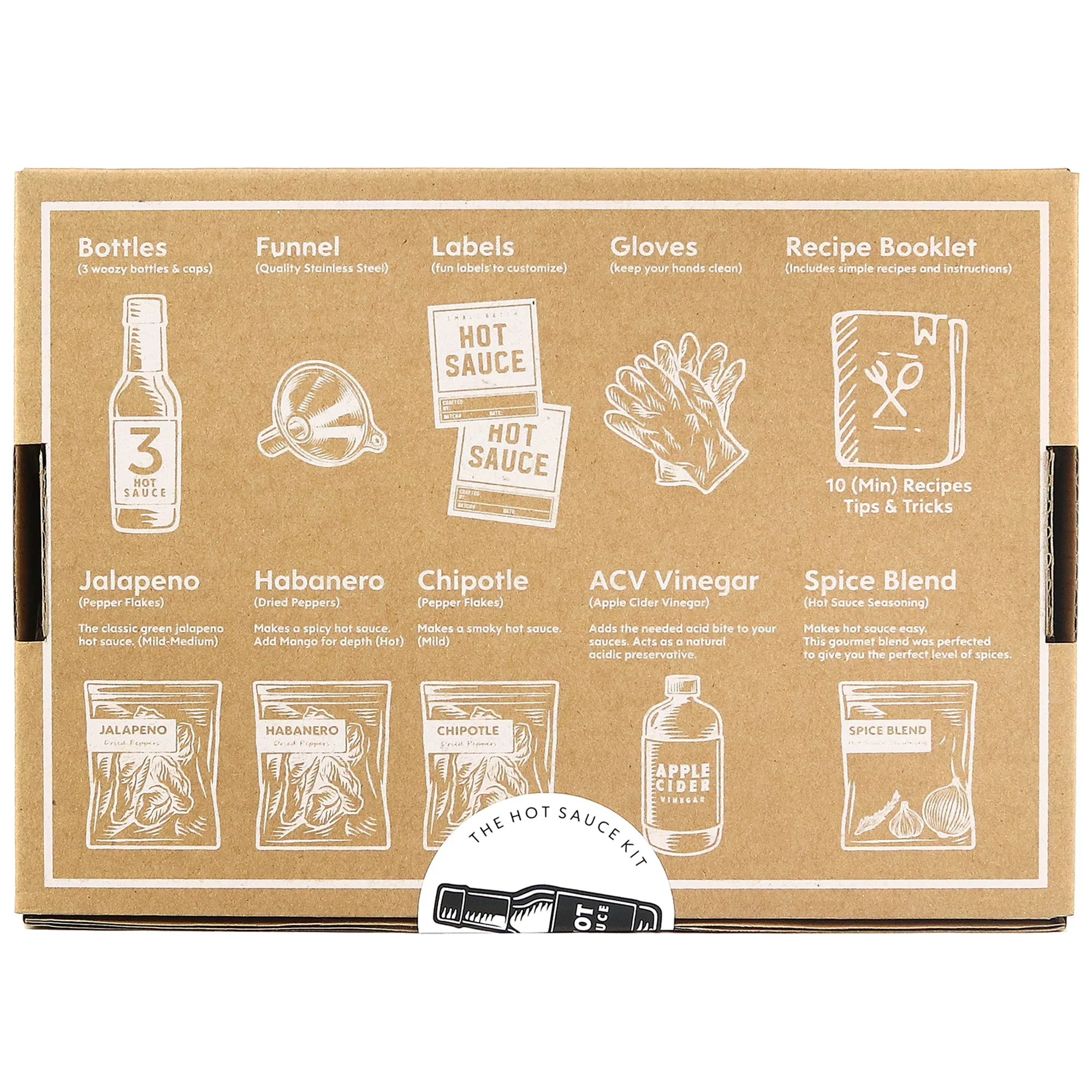 Deluxe Hot Sauce Kit, Chili Peppers, Gourmet Spice Blend, Bottles, Make your own homemade hot sauce | Corporate gifts