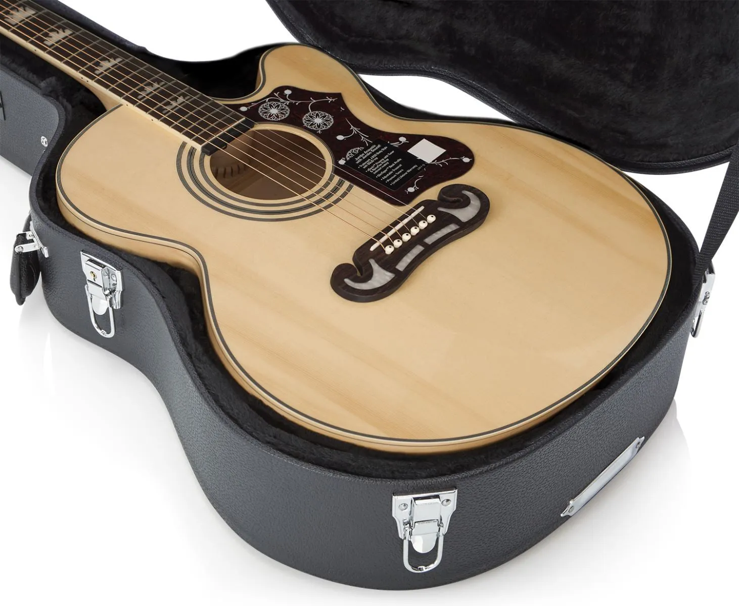 Deluxe Wood Case for Jumbo Acoustic Guitars