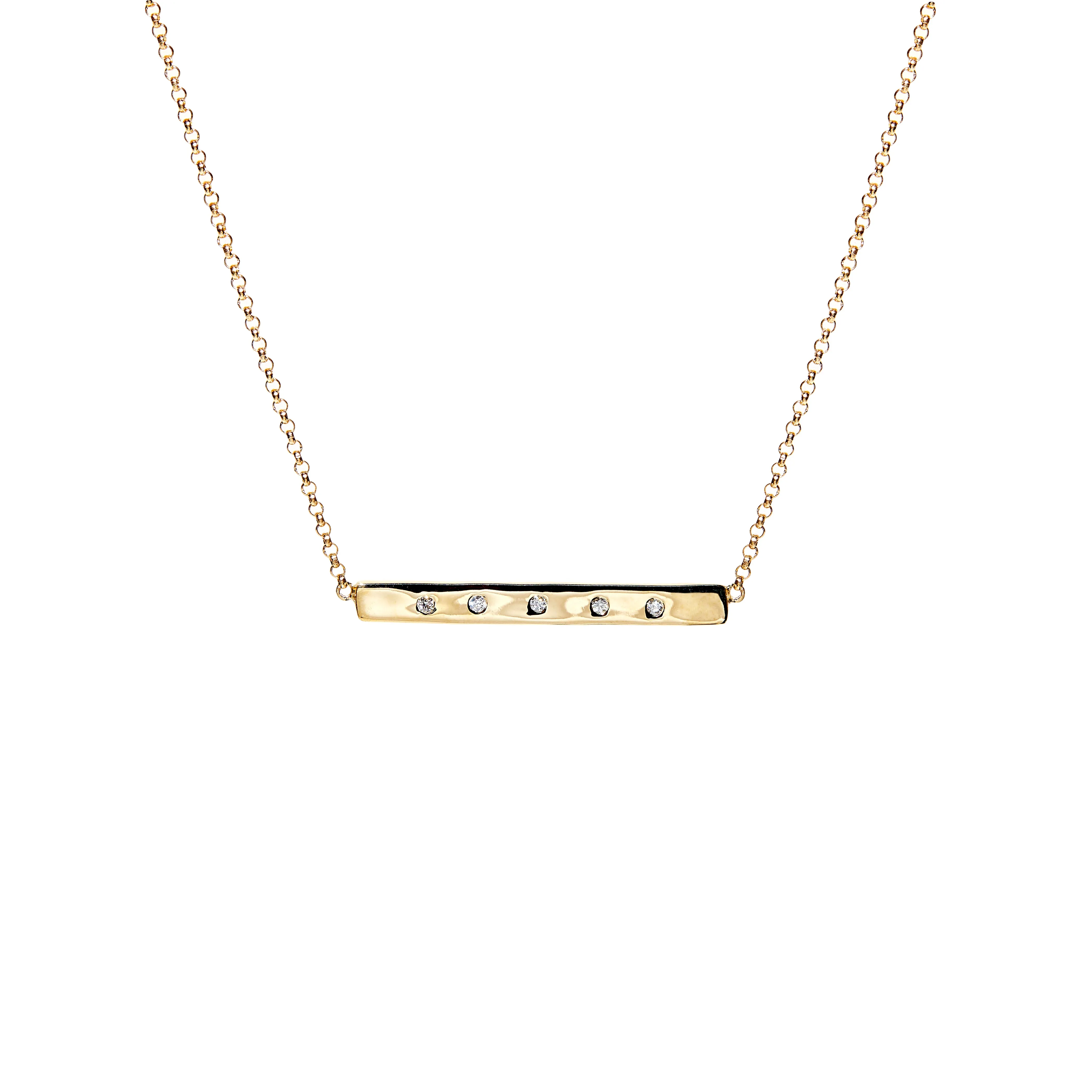 Diamond Bar Necklace