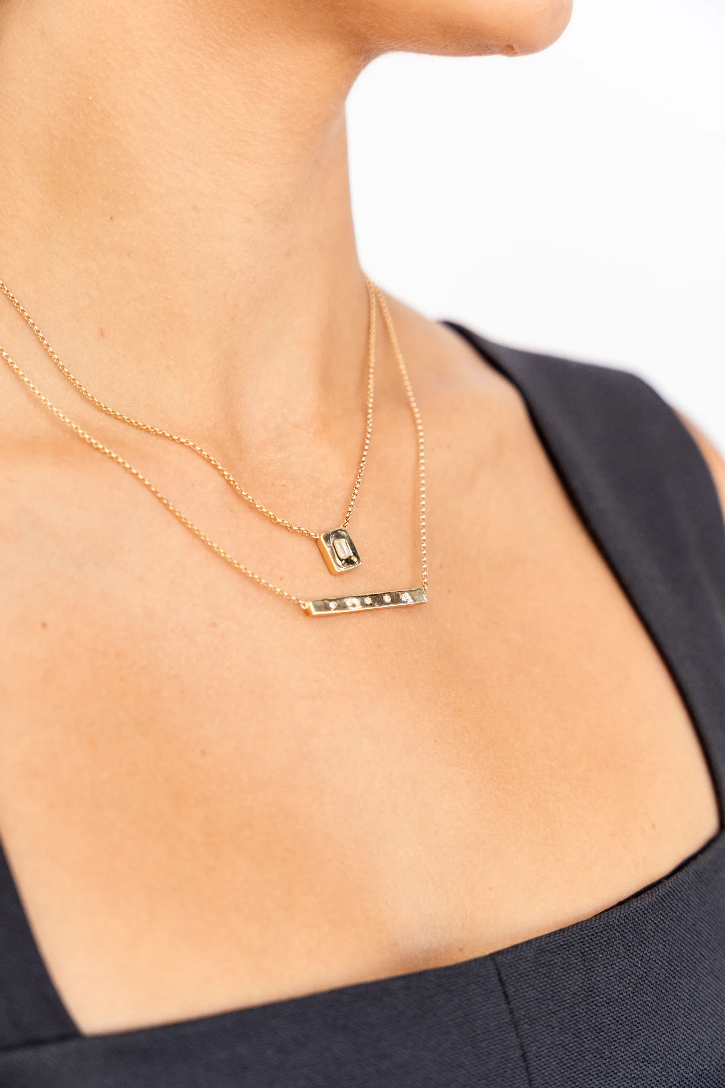 Diamond Bar Necklace