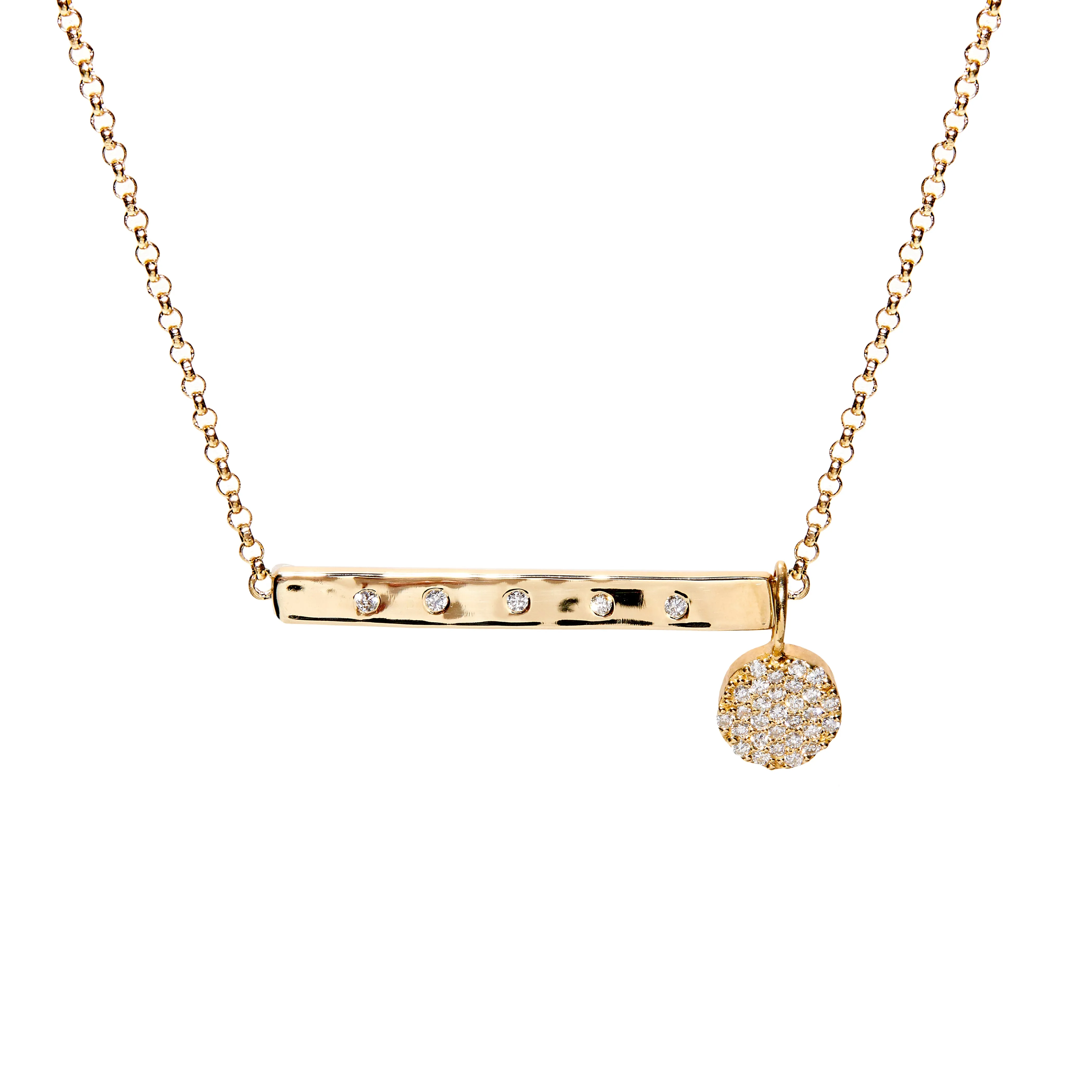 Diamond Bar Necklace
