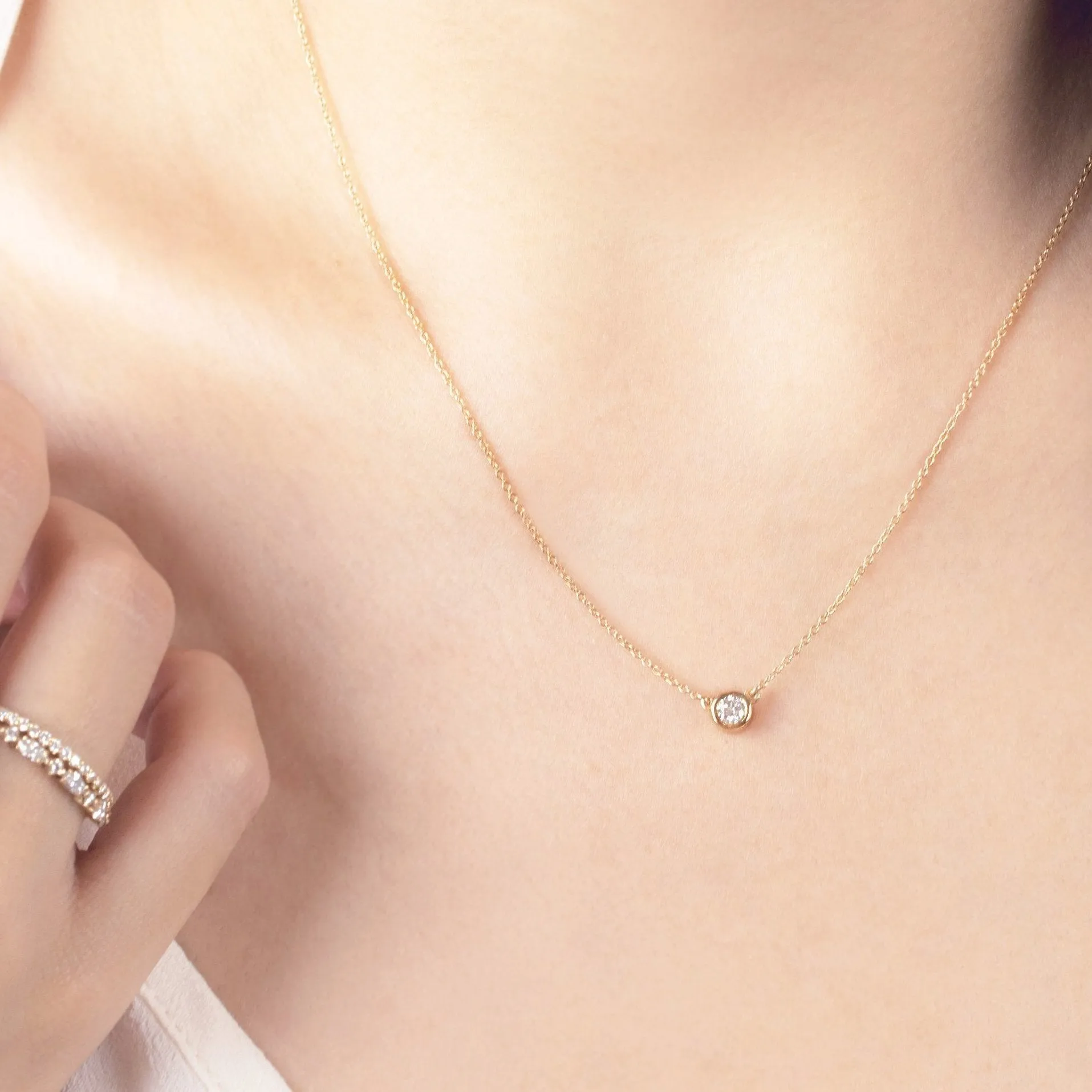 Diamond Bezel Pendant