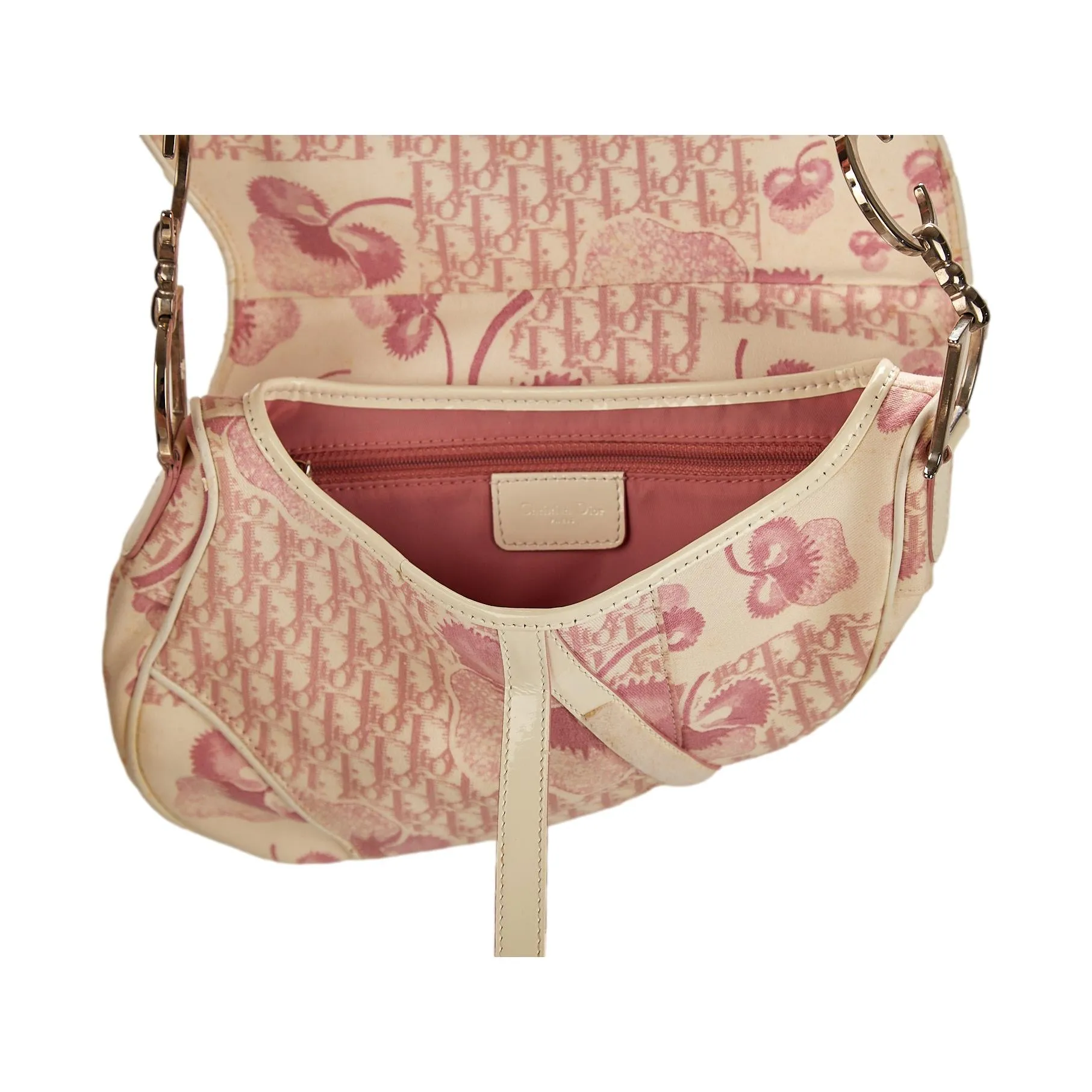 Dior Pink Cherry Blossom Saddle Bag