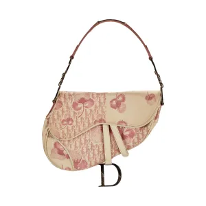 Dior Pink Cherry Blossom Saddle Bag