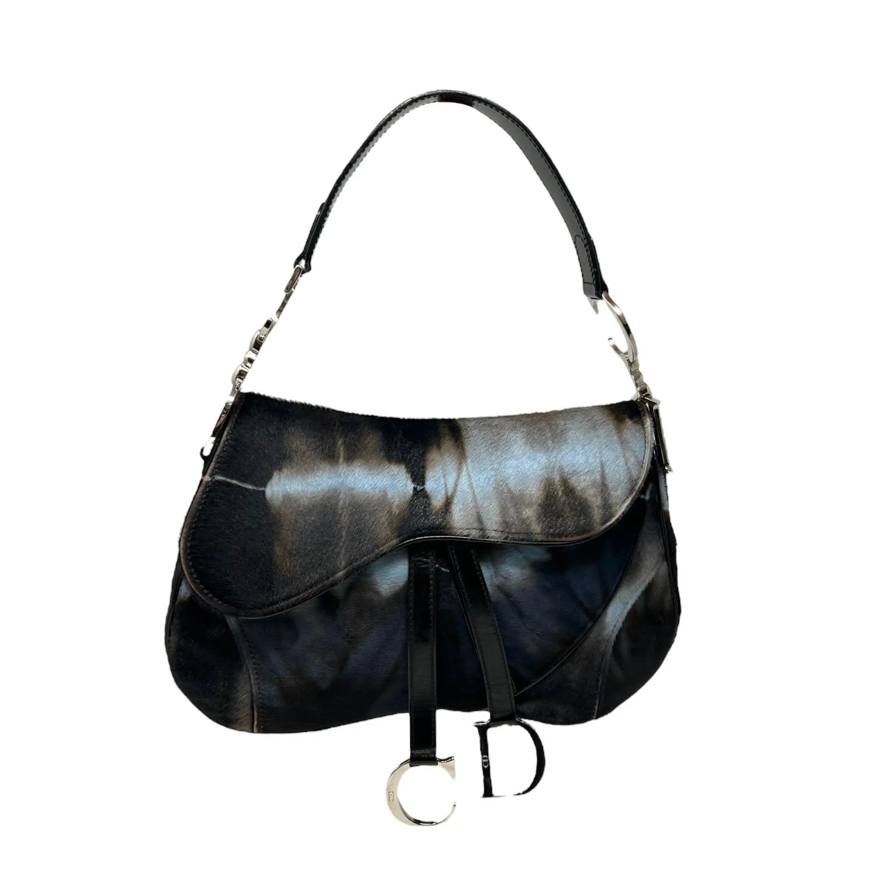 Dior Tie-Dye Calfhair Saddle Bag