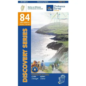 Discovery Series 84 Laminated Ordnance Survey Map Cork and Kerry OSi