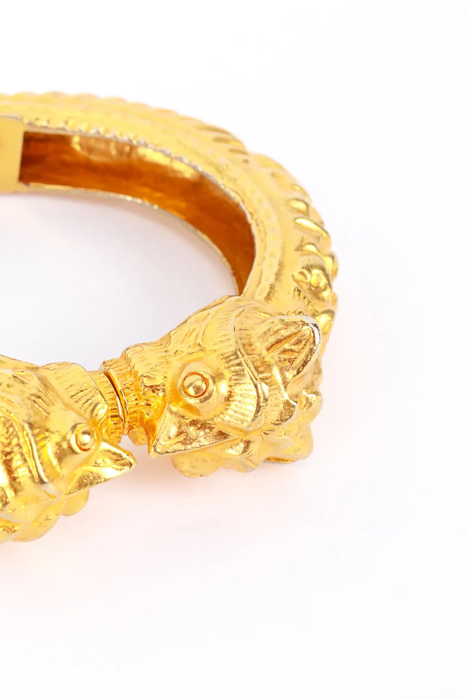 Double Foo Dog Head Bangle