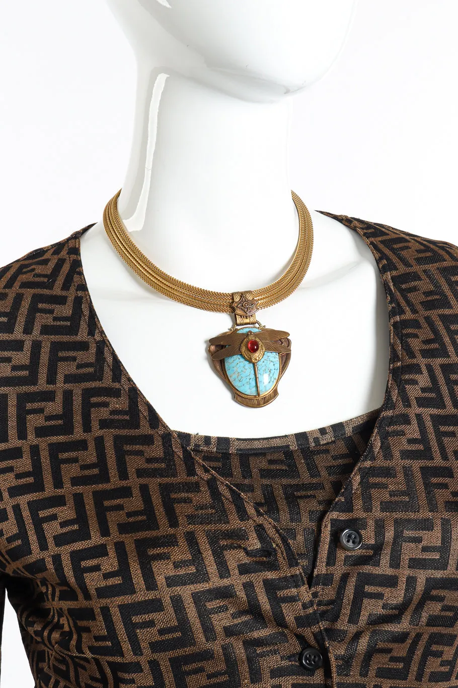 Dragonfly Stone Pendant Necklace
