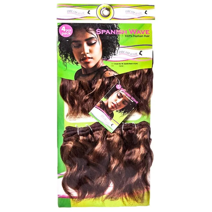 Dream Hair ML Spanische Welle 8 Cheveux humains (4 pièces/paquet)