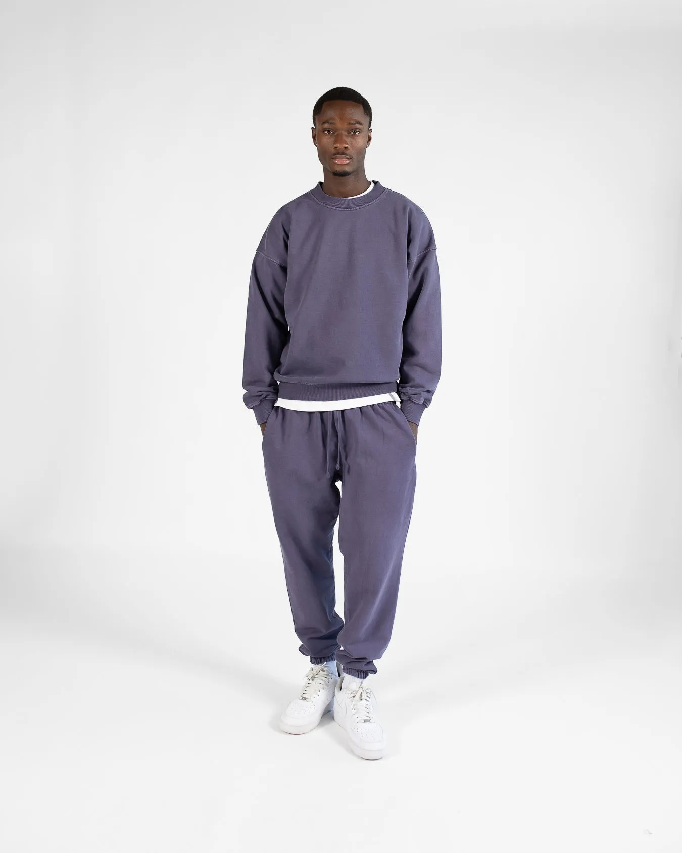 Drop Shoulder Crewneck - Vintage Midnight