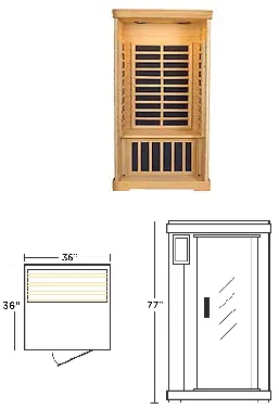 E-1H 1 Person Elite Sauna