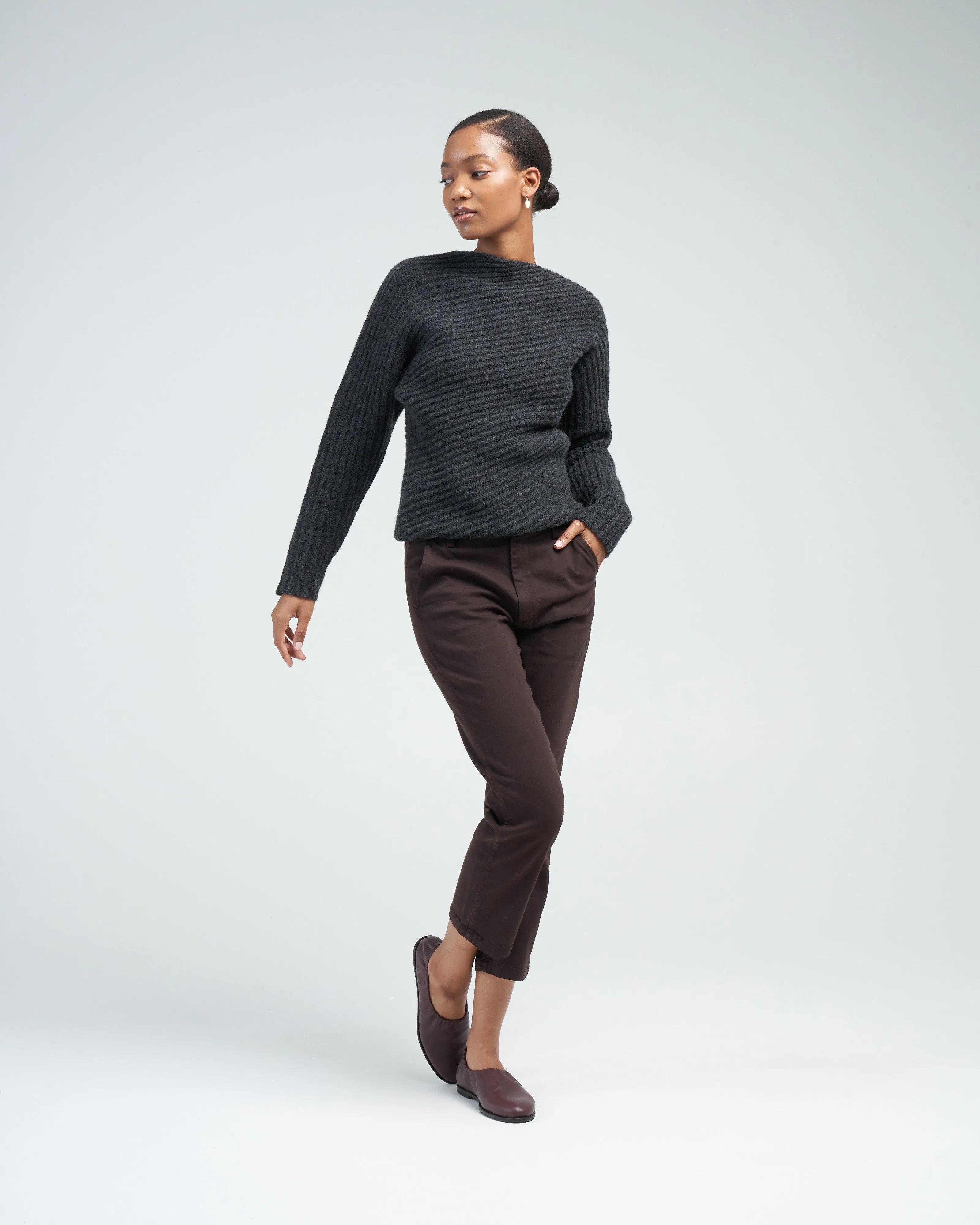 easy army trouser relaxed crop straight