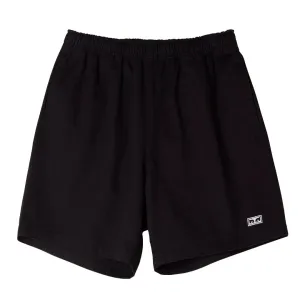 Easy relaxed twill short black